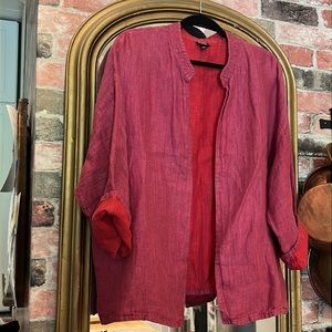 Eileen Fisher Linen open kimono styled jacket